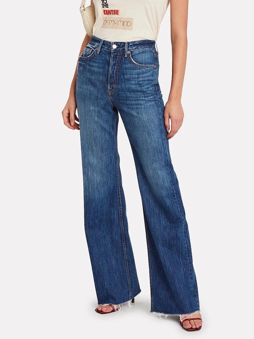 GRLFRD Carla Wide Leg Jeans in Color Blue Sunday
Size 25